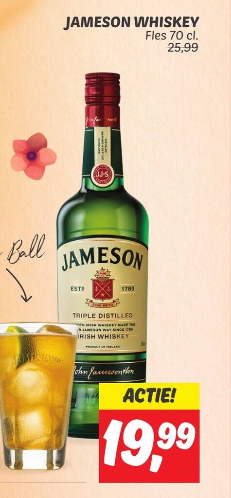 Jameson Whiskey Cl Aanbieding Bij Dekamarkt