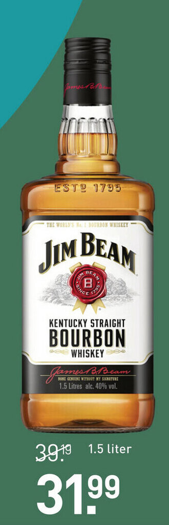 Jim Beam Whiskey Liter Aanbieding Bij Gall Gall