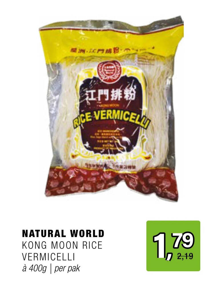 Natural World Kong Moon Rice Vermicelli Aanbieding Bij Amazing Ori Ntal