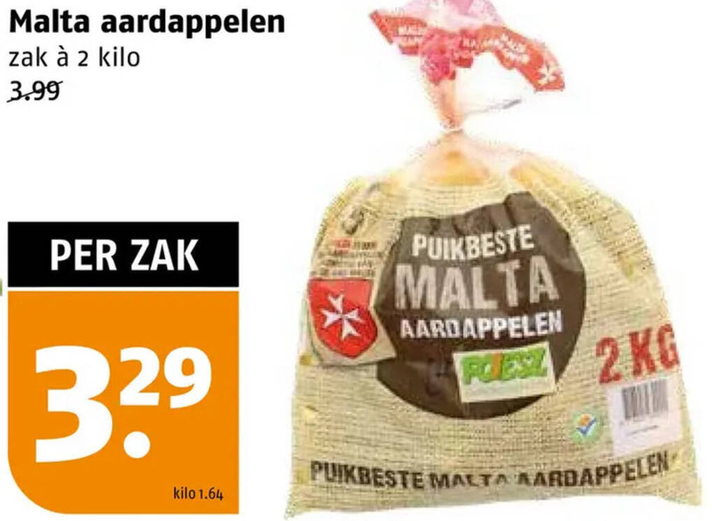 Malta Aardappelen 2 Kilo Aanbieding Bij Poiesz