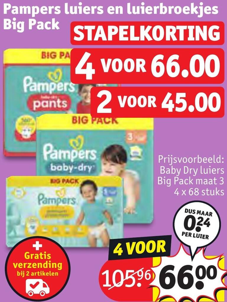 Pampers Luiers En Luierbroekjes Big Pack Aanbieding Bij Kruidvat