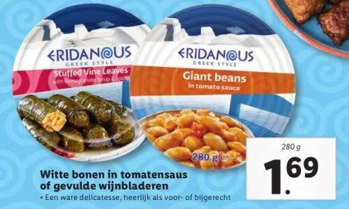 Witte Bonen In Tomatensaus Of Gevulde Wijnbladeren Aanbieding Bij Lidl