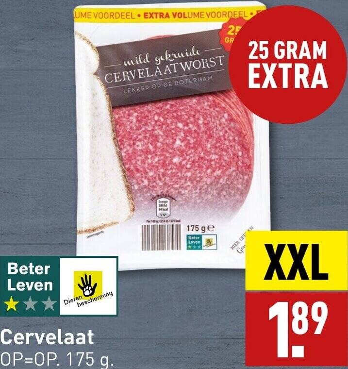 Cervelaat 175g Aanbieding Bij ALDI