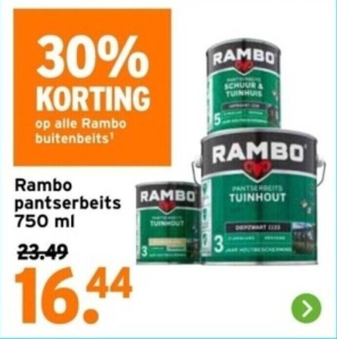 Rambo Pantserbeits Ml Aanbieding Bij Gamma