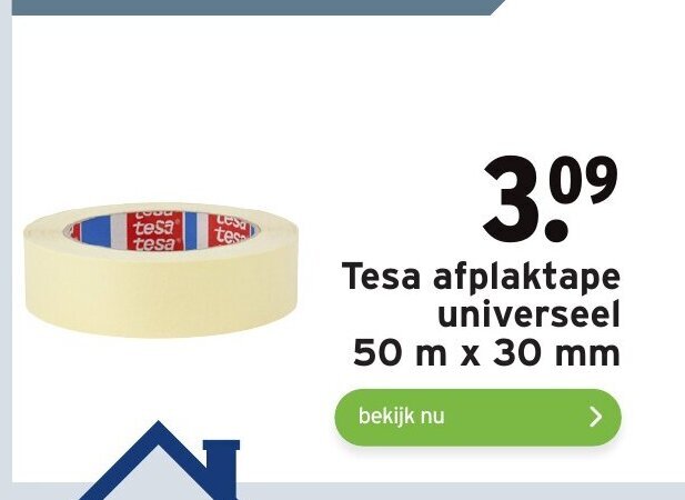 Tesa Afplaktape Universeel M X Mm Aanbieding Bij Gamma