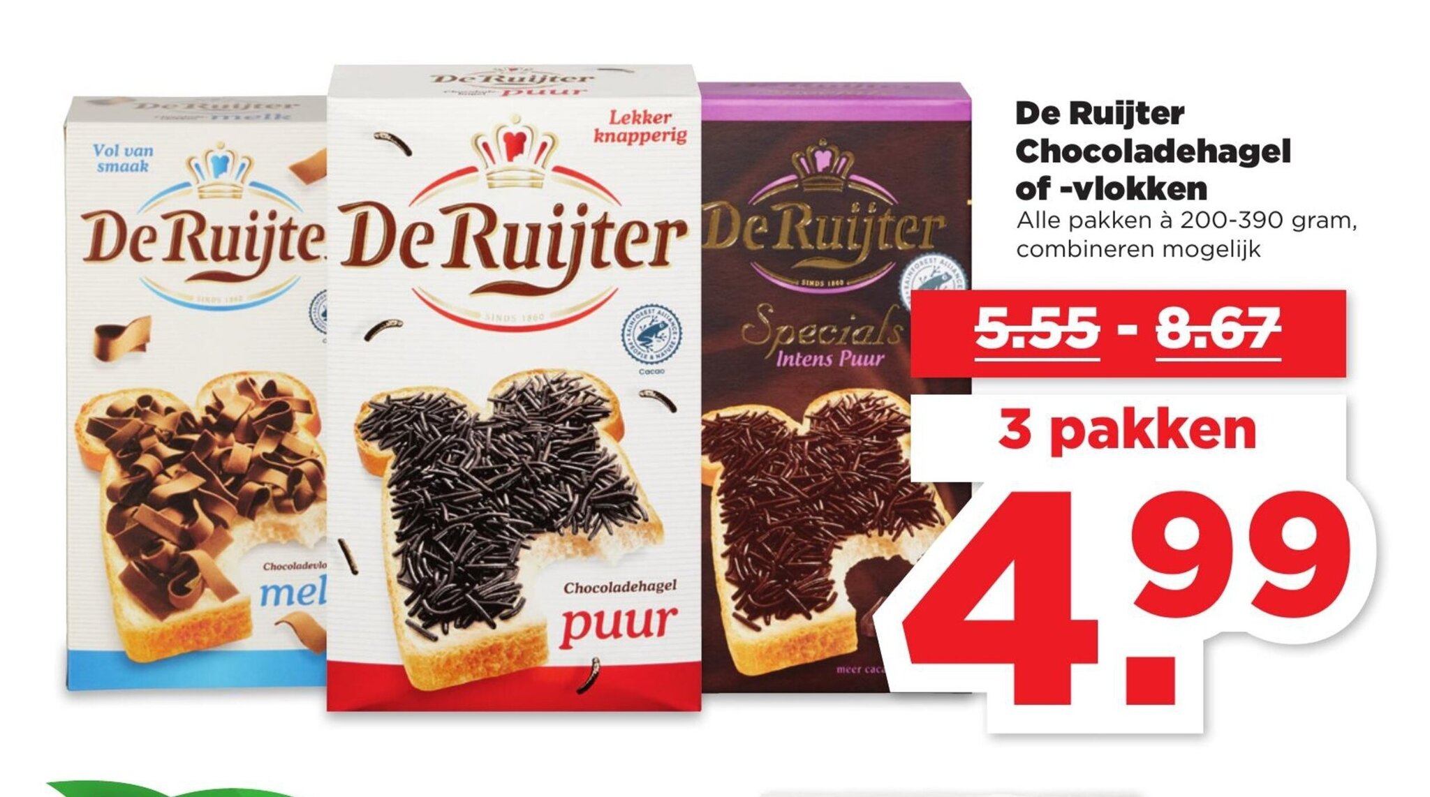 De Ruijter Chocoladehagel Of Vlokken 200 390g Aanbieding Bij PLUS