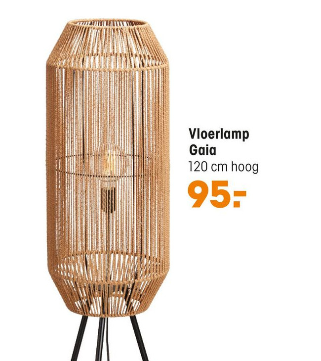 Vloerlamp Gaia Naturel Aanbieding Bij Kwantum