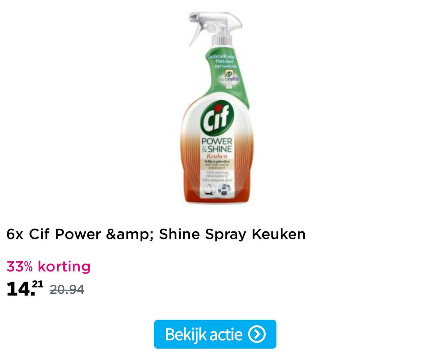 6x Cif Power Shine Spray Keuken Aanbieding Bij Plein Nl