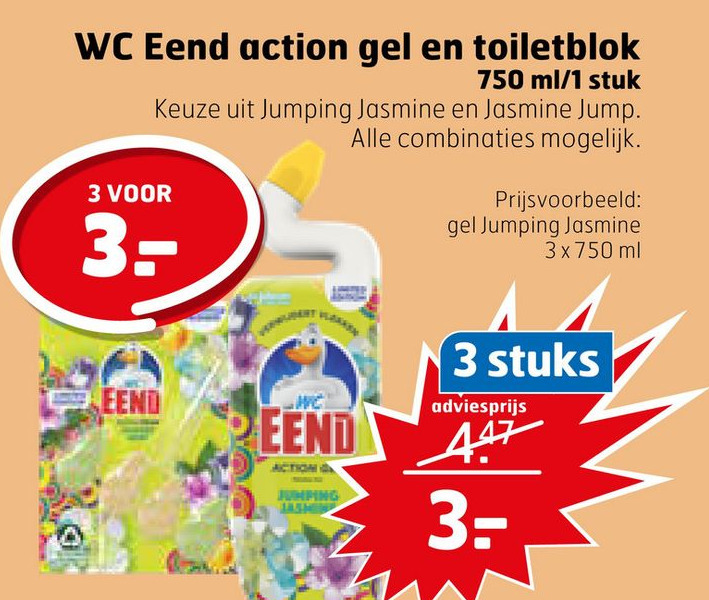 WC Eend Action Gel En Toiletblok Aanbieding Bij Trekpleister