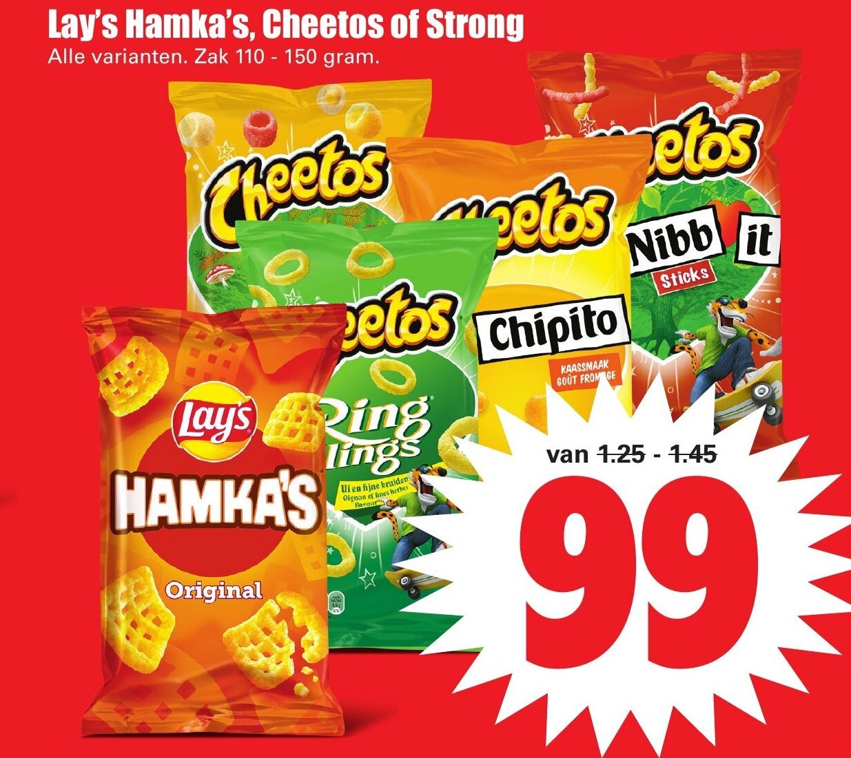 Lay S Hamka S Cheetos Of Strong 110 150 Gram Aanbieding Bij Dirk