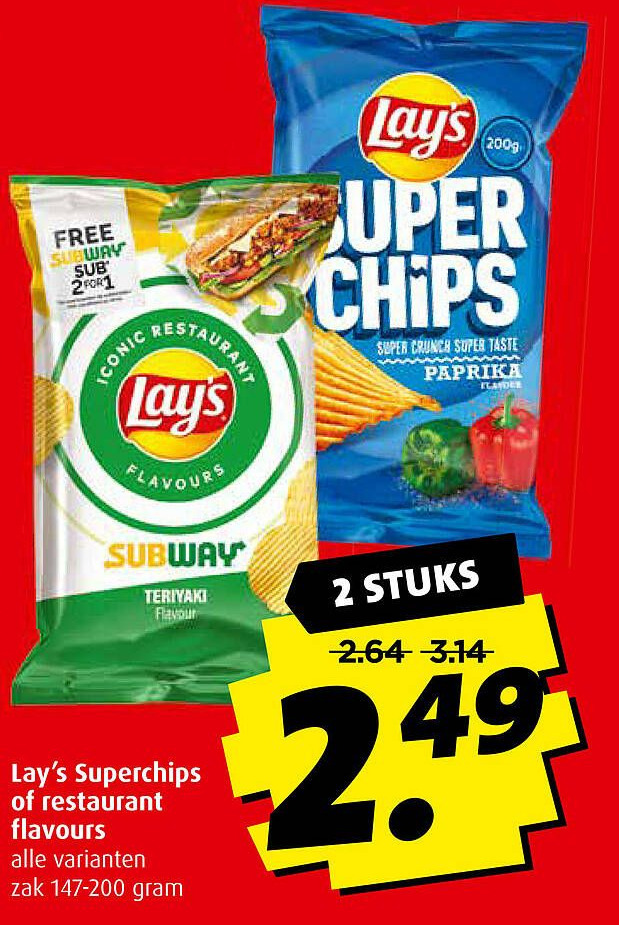 Lay S Superchips Of Restaurant Flavours Aanbieding Bij Boni