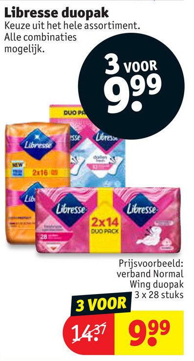 Libresse Duopak Aanbieding Bij Kruidvat