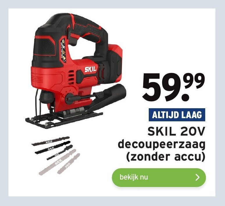 Skil 20V Decoupeerzaag Zonder Accu Aanbieding Bij GAMMA