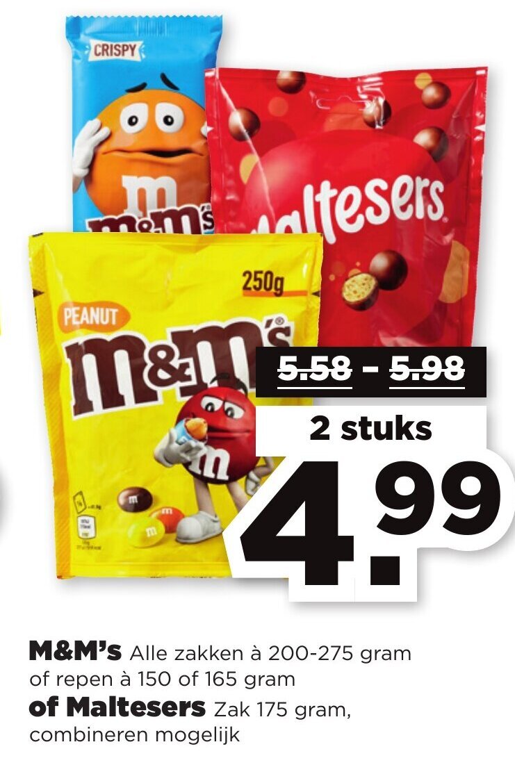 M M S Of Maltesers G Aanbieding Bij Plus