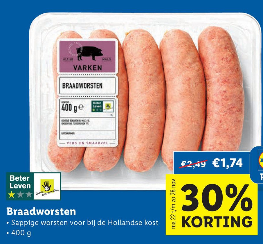 Braadworsten Aanbieding Bij Lidl