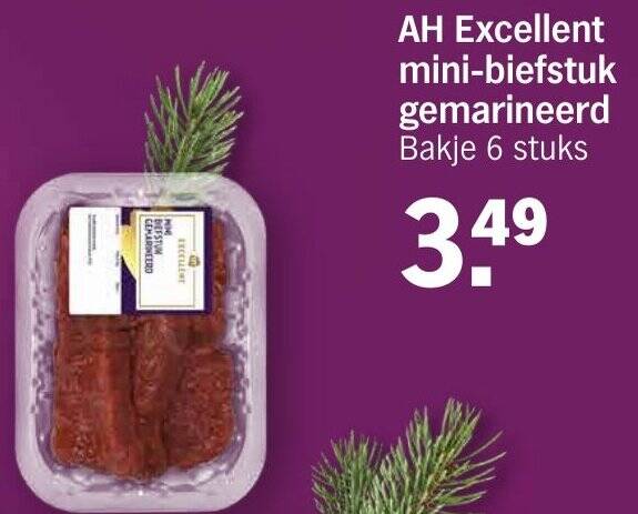 Ah Excellent Mini Biefstuk Gemarineerd Aanbieding Bij Albert Heijn