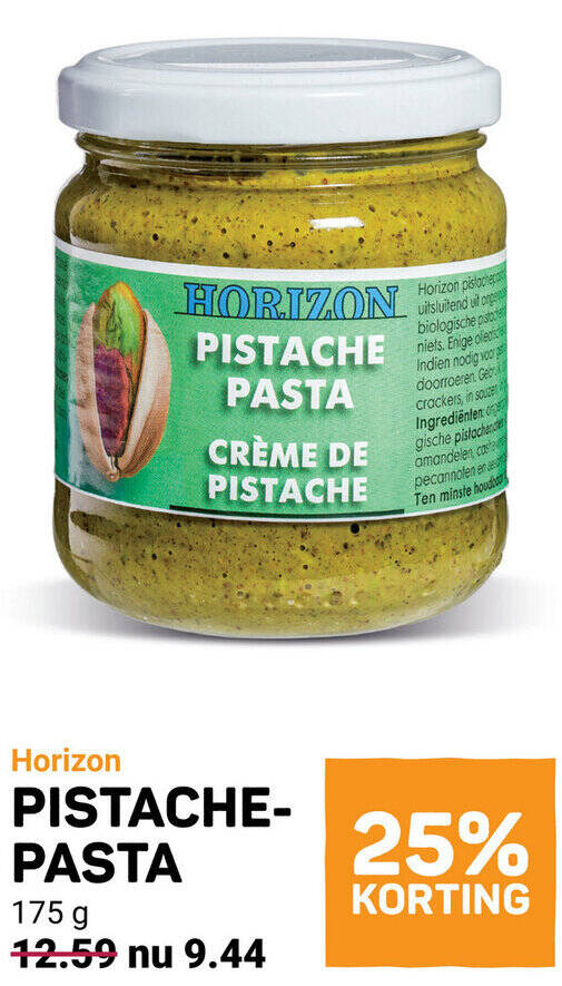 Horizon Pistachepasta 175 G Aanbieding Bij Ekoplaza