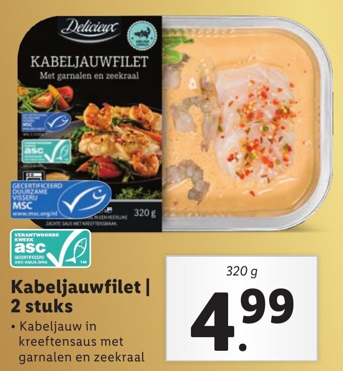 Delicieux Kabeljauwfilet G Aanbieding Bij Lidl