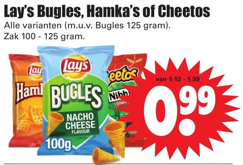 Lay S Bugles Hamka S Of Cheetos Aanbieding Bij Dirk