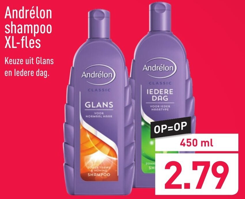 Andrelon Shampoo XL Fles 450 Ml Aanbieding Bij ALDI