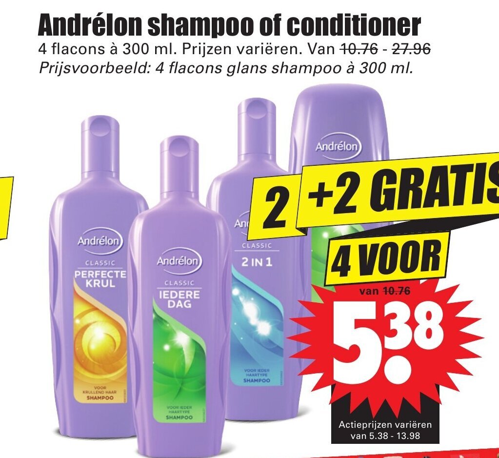 Andrelon Shampoo Of Conditioner 300ml Aanbieding Bij Dirk