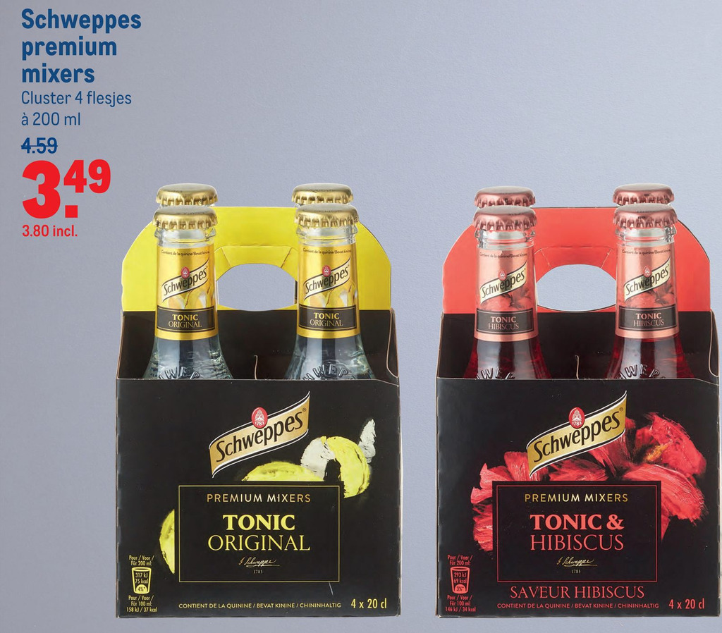 Schweppes Premium Mixers Aanbieding Bij Makro