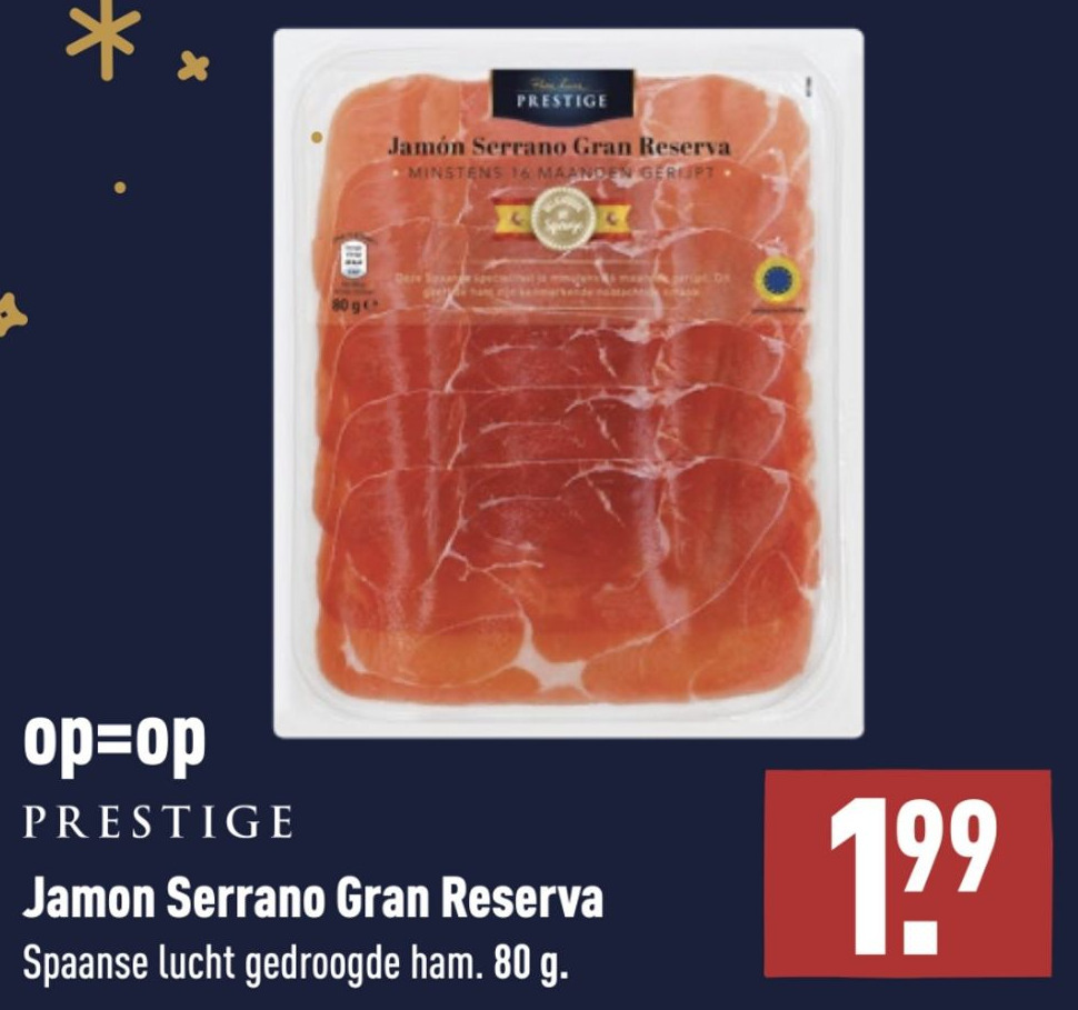 Jamon Serrano Gran Reserva Aanbieding Bij Aldi