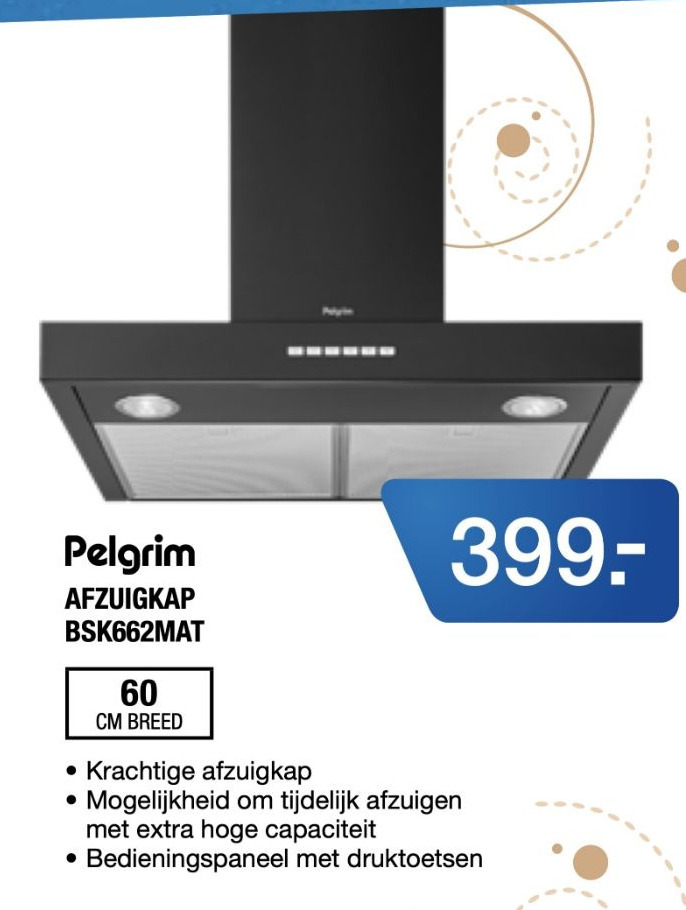 Pelgrim AFZUIGKAP BSK662MAT Aanbieding Bij Electroworld