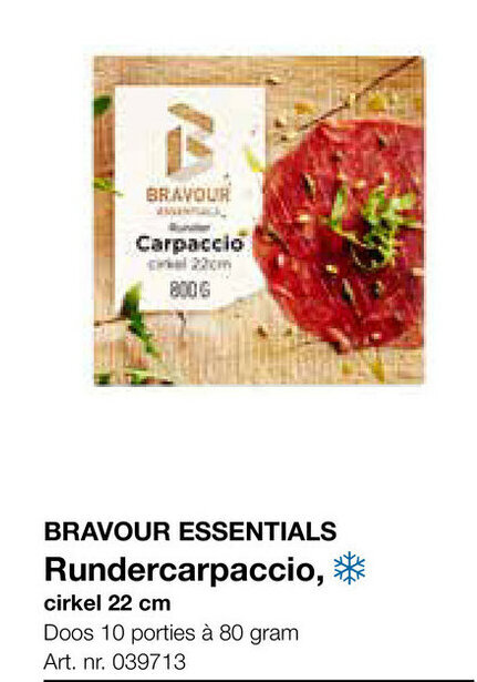 Bravour Essentials Rundercarpaccio G Aanbieding Bij Bidfood