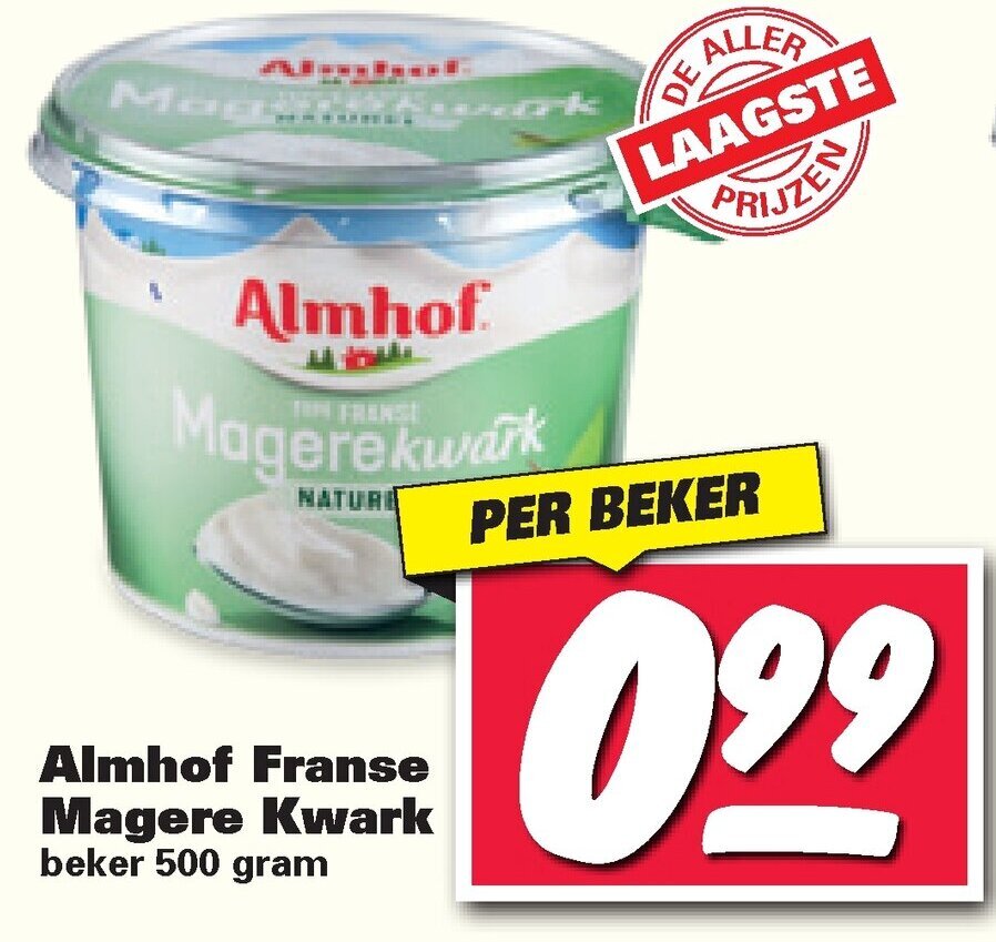 Almhof Franse Magere Kwark Gram Aanbieding Bij Nettorama