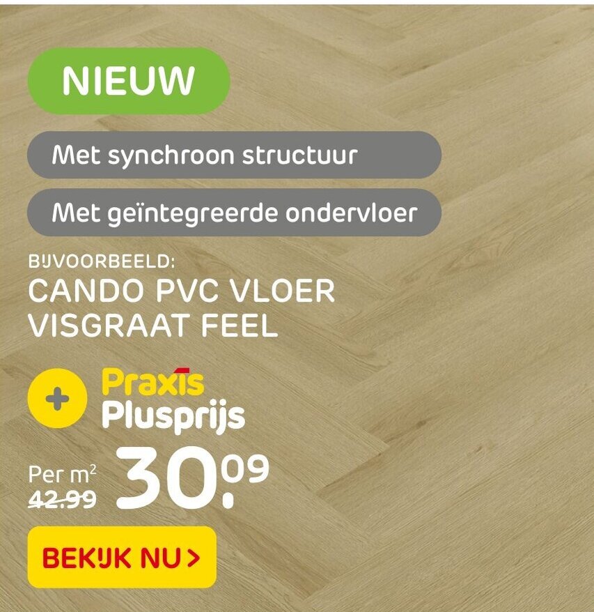 Cando Pvc Vloer Visgraat Feel Aanbieding Bij Praxis