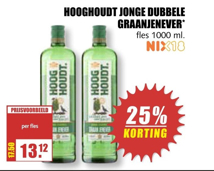 Hooghoudt Jonge Dubbele Graanjenever Ml Aanbieding Bij Mcd Supermarkt