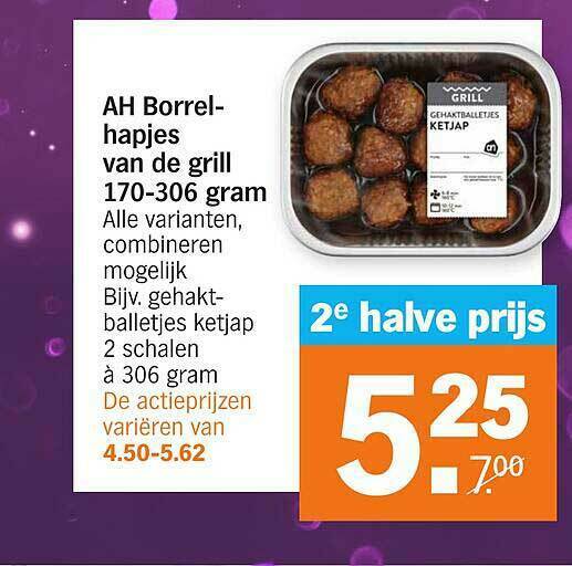 Ah Borrelhapjes Van De Grill Gram Aanbieding Bij Albert Heijn