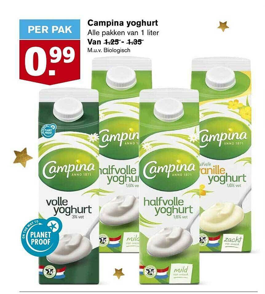 Campina Yoghurt Aanbieding Bij Hoogvliet