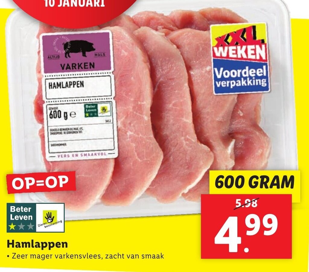 Hamlappen 600g Aanbieding Bij Lidl