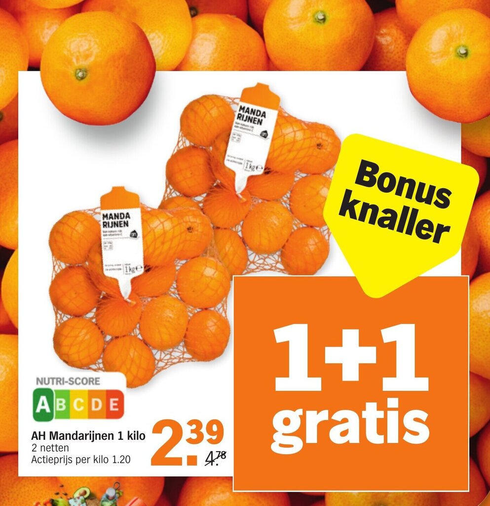 AH Mandarijnen 1 Kilo Aanbieding Bij Albert Heijn