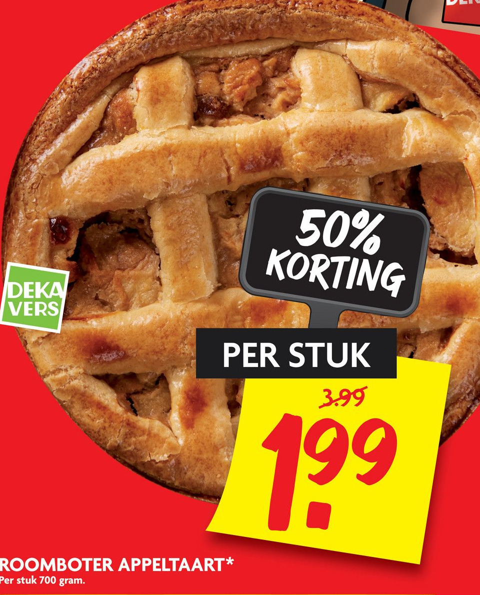 Roomboter Appeltaart Aanbieding Bij Dekamarkt