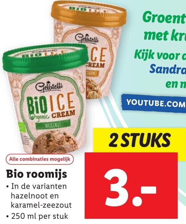 Bio Roomijs 250ml Aanbieding Bij Lidl