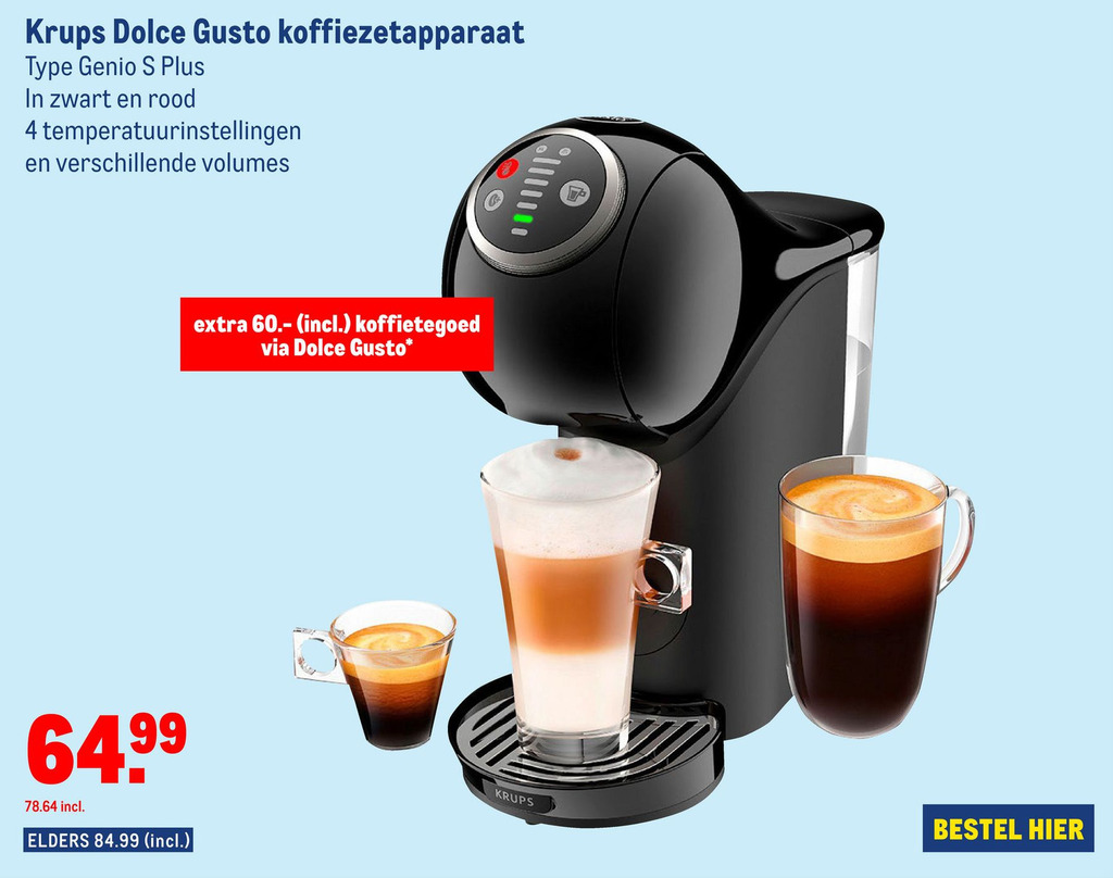 Krups Dolce Gusto Koffiezetapparaat Aanbieding Bij Makro