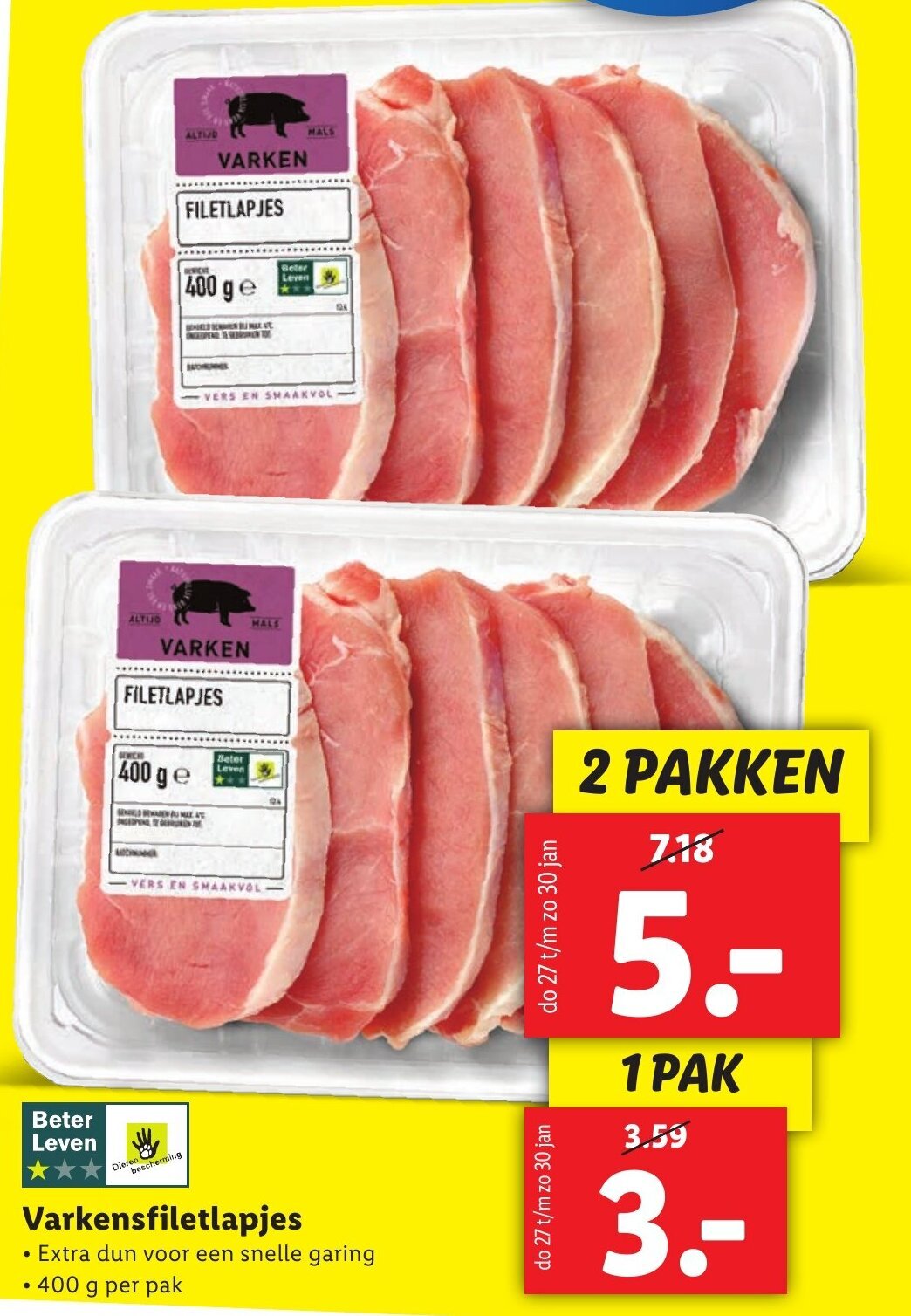 Varkensfiletlapjes 400 Aanbieding Bij Lidl