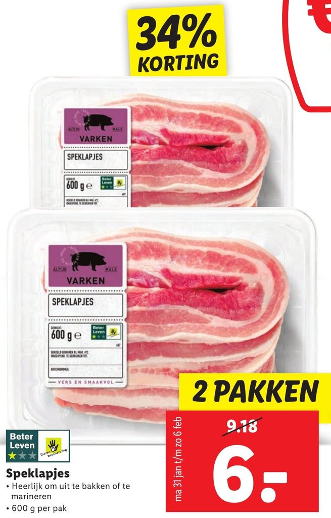 Speklapjes G Aanbieding Bij Lidl