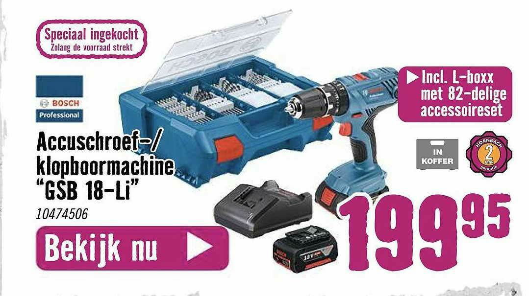 Bosch Accuschroef Klopboormachine Aanbieding Bij Hornbach