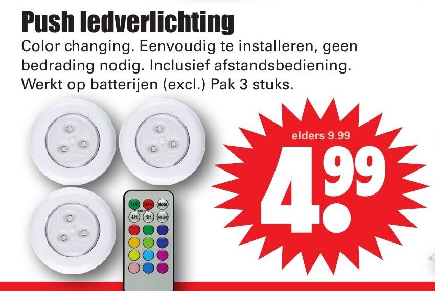 Push Ledverlichting Aanbieding Bij Dirk