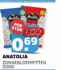 Anatolia Zonnebloempitten 200g Aanbieding Bij Sahan Supermarkten