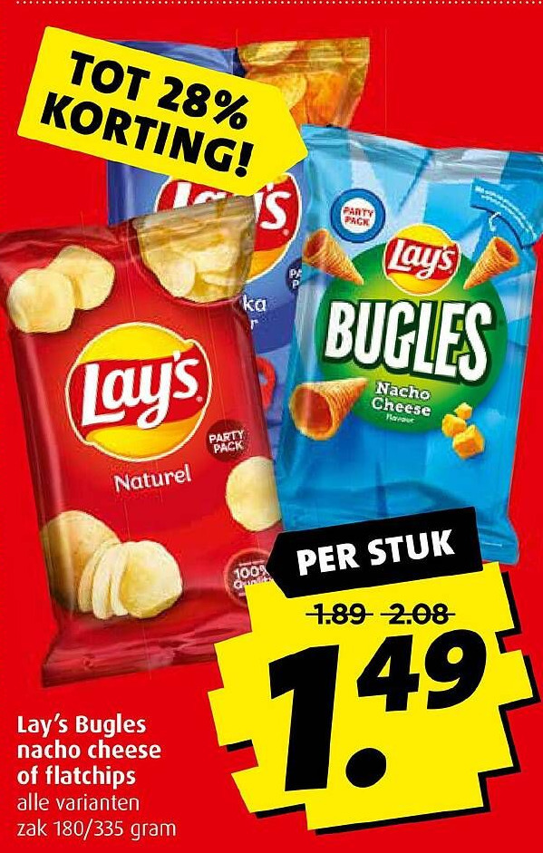 Lay S Bugles Nacho Ch Of Flatchips Eese Aanbieding Bij Discus