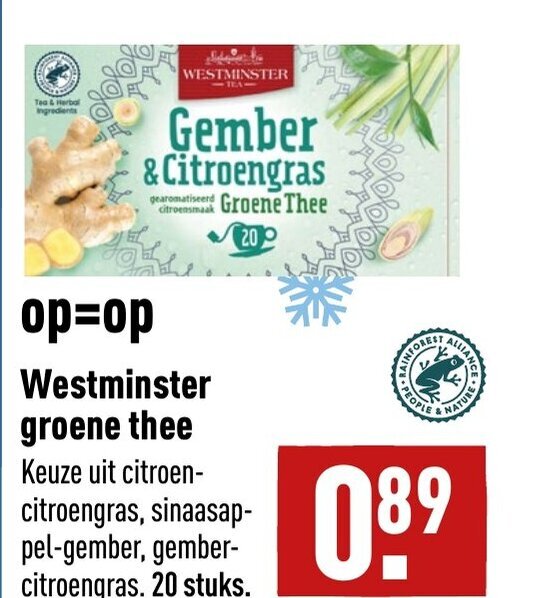 Westminster Groene Thee Aanbieding Bij ALDI