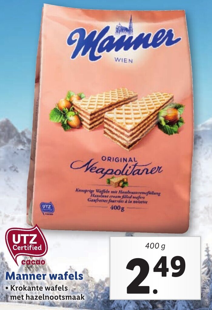 Manner Wafels G Aanbieding Bij Lidl