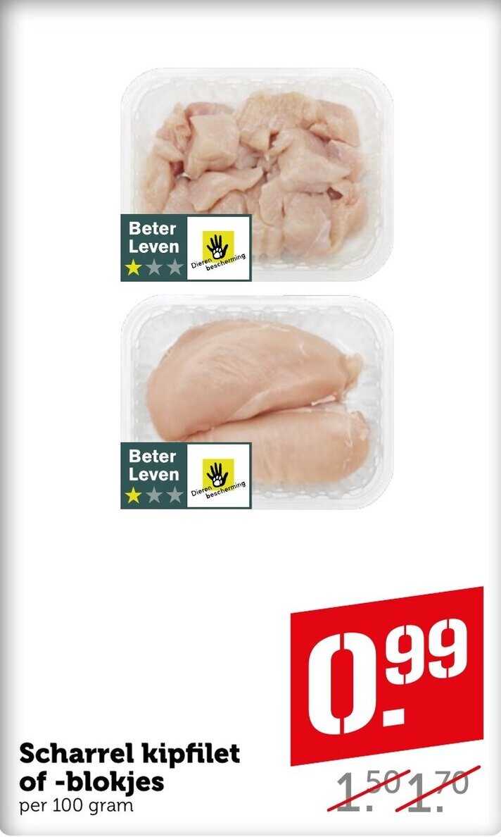 Scharrel Kipfilet Of Blokjes G Aanbieding Bij Coop