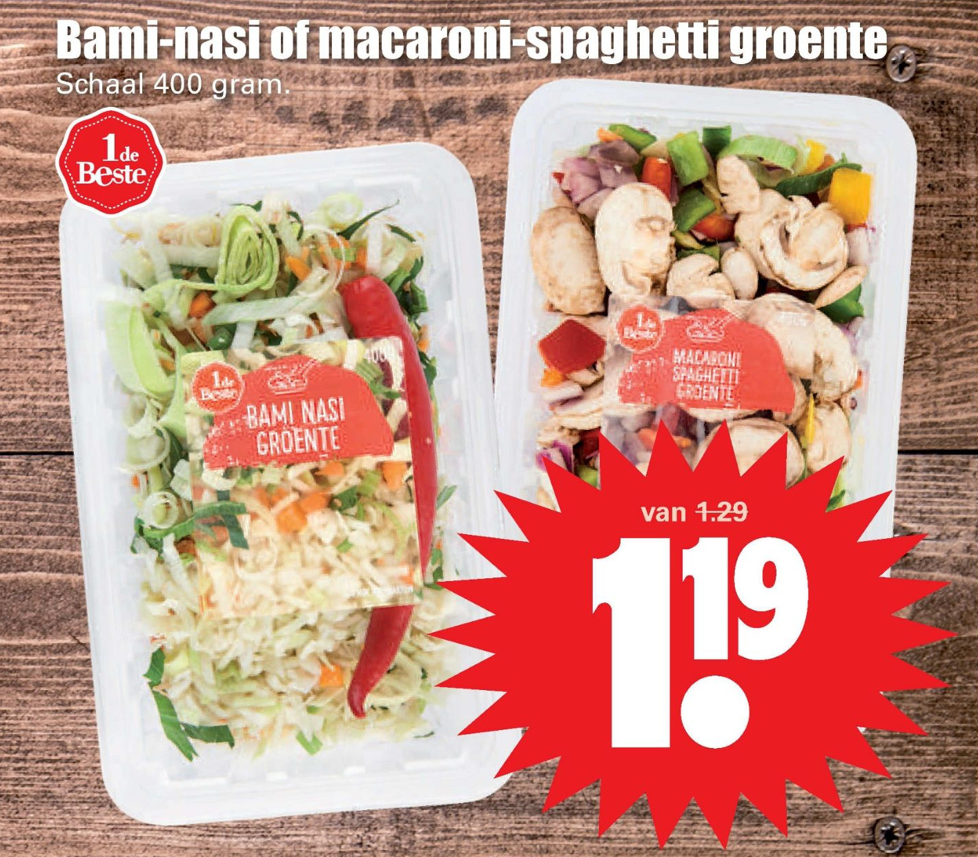 Bami Nasi Of Macaroni Spaghetti Groente Aanbieding Bij Dirk