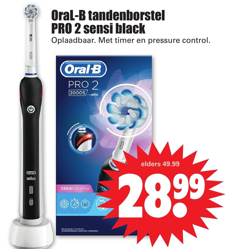 Oral B Tandenborstel Pro Sensi Black Aanbieding Bij Dirk